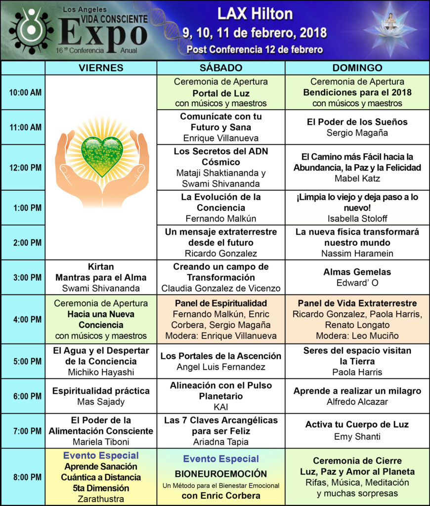 Expo Vida Consciente 2018 Presentaciones en Españl