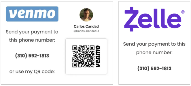 Zelle and Venmo